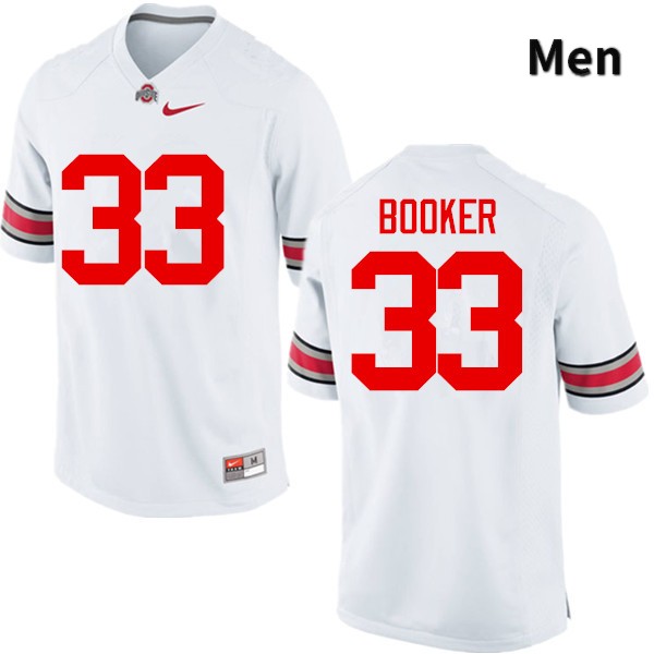 Ohio State Buckeyes Dante Booker Men's #33 White Game Stitched College Football Jersey